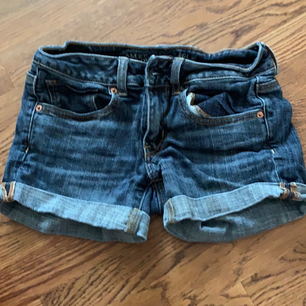 Blue american eagle jean shorts